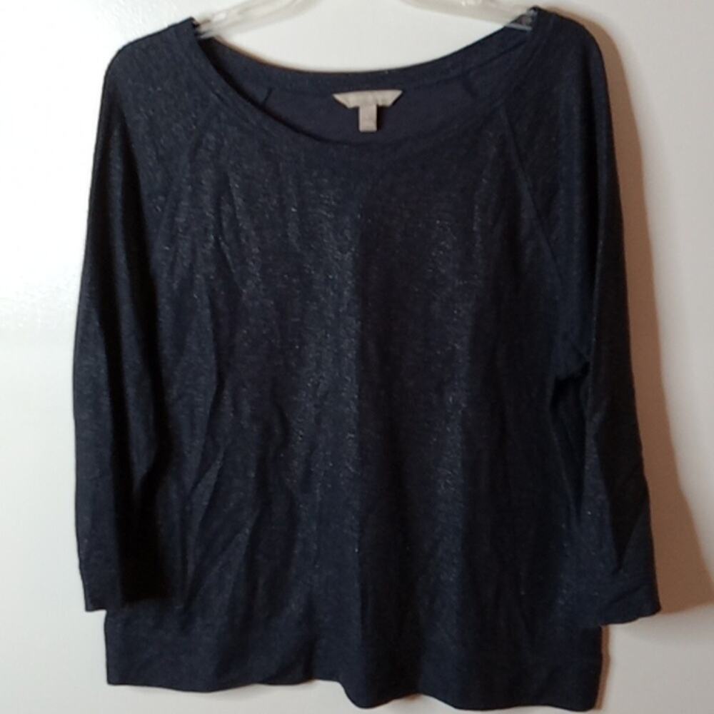 Banana Republic women's size large Sparkle dark blue blouse.